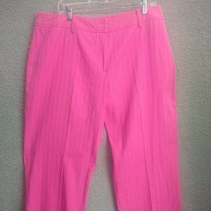 Focus 2000 Woman Size 16w Women High Rise Career Dress Pants Pink